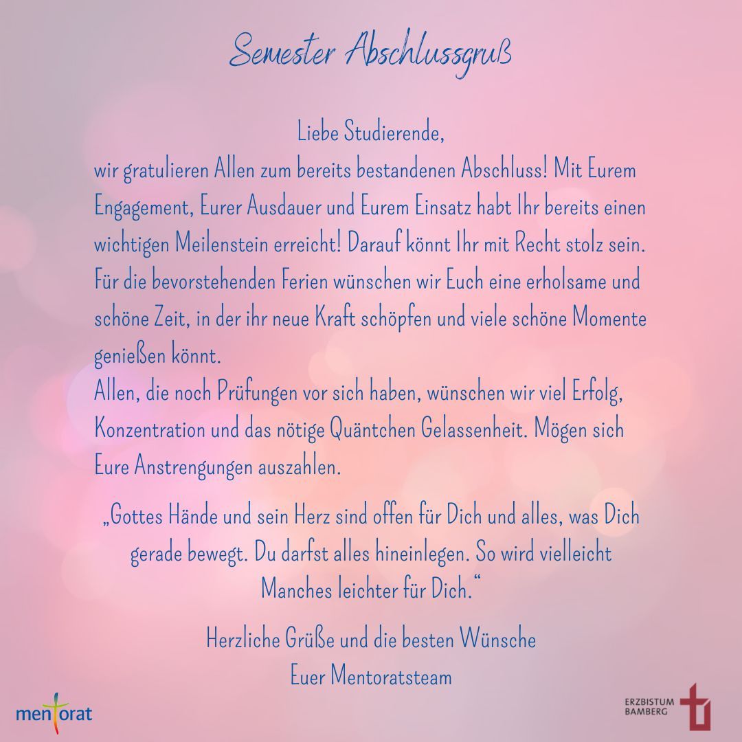 Semesterabschlußgruß